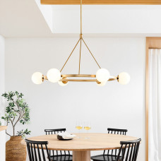 Line.F GC 19 E27 латунний 2659_5749. Люстра підвісна