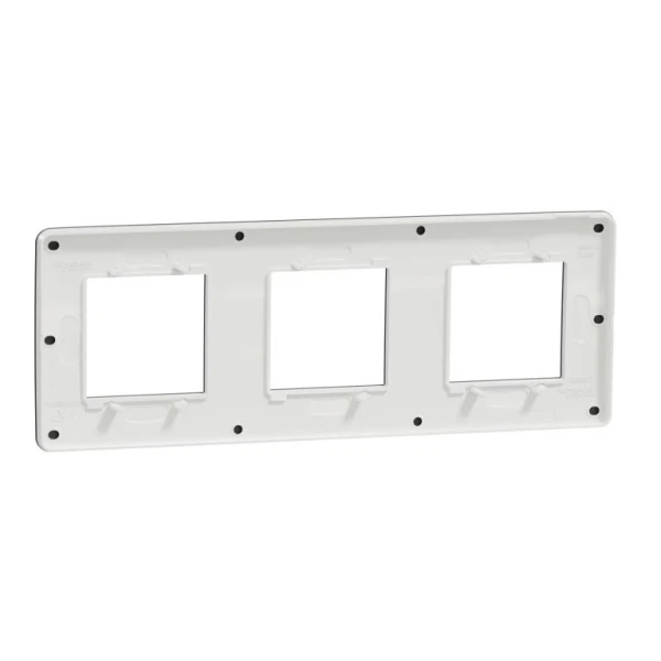 Рамка 3-постова, димчасто-сірий/білий NU280621 Unica New Schneider Electric - Фото 2