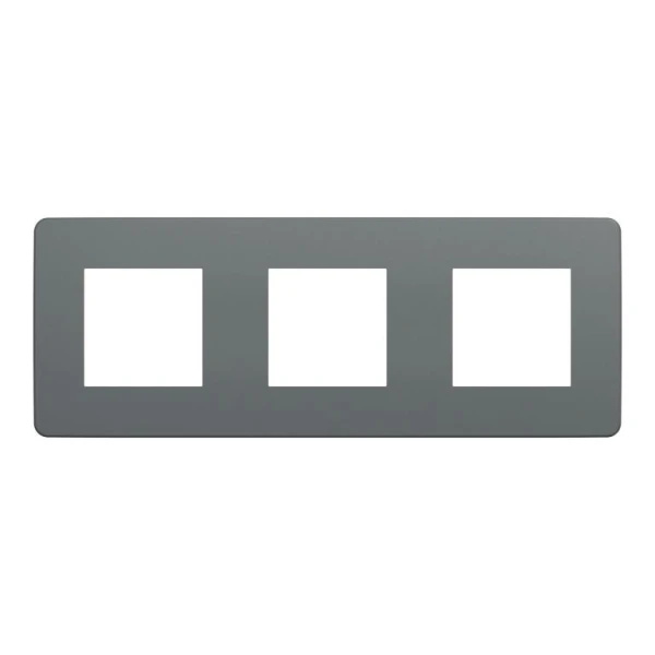 Рамка 3-постова, димчасто-сірий/білий NU280621 Unica New Schneider Electric - Фото 3