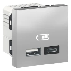 Schneider Unica New NU301830. Подвійна USB розетка