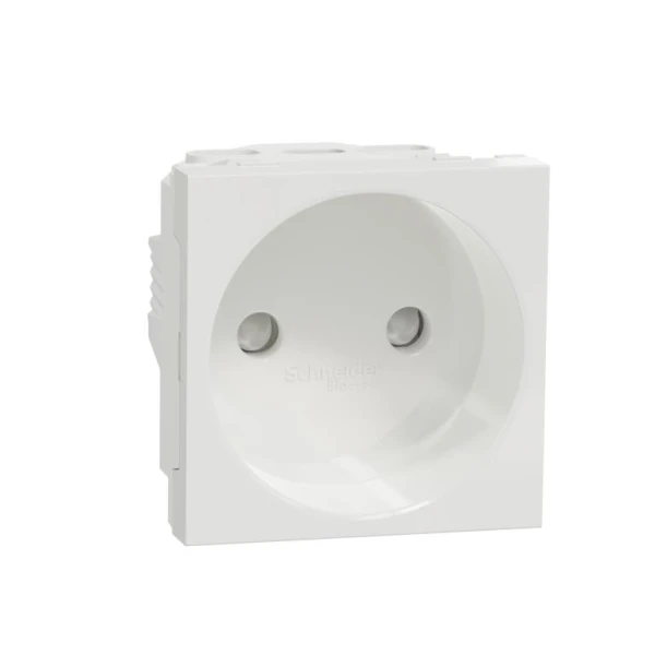 Розетка 16А з гвинтовими зажимами, 2 м біл NU303318 Unica New Schneider Electric - Фото 1
