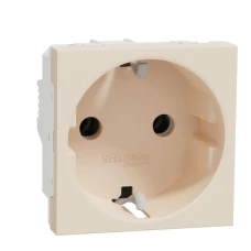 Schneider Unica New NU303644. Розетка без заземлення зі шторками
