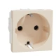 Розетка без заземлення зі шторками 16А гвинтовий зажим бежева NU303644 Unica New Schneider Electric