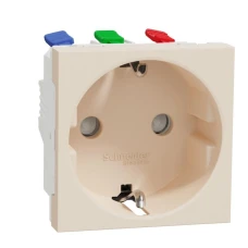 Schneider Unica New NU305744. Розетка з заземленням зі шторками