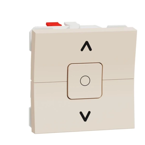 Вимикач для жалюзі 2-клавішний 6А 2 модулі бежевий Unica New NU320844 Unica New Schneider Electric - Фото 1