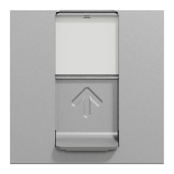 Розетка комп'ютерна RJ45, одинарна категорія 6 UTP, 2 модулі алюміній NU341530 Unica New Schneider Electric - Фото 3