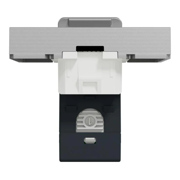 Розетка комп'ютерна RJ45, одинарна категорія 6 UTP, 2 модулі алюміній NU341530 Unica New Schneider Electric - Фото 8