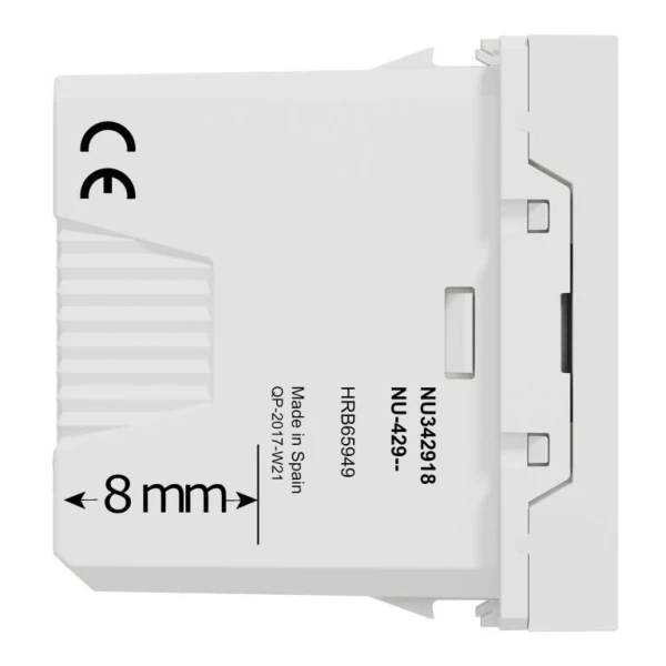 USB-коннектор 1 модуль білий NU342918 Unica New Schneider Electric - Фото 5