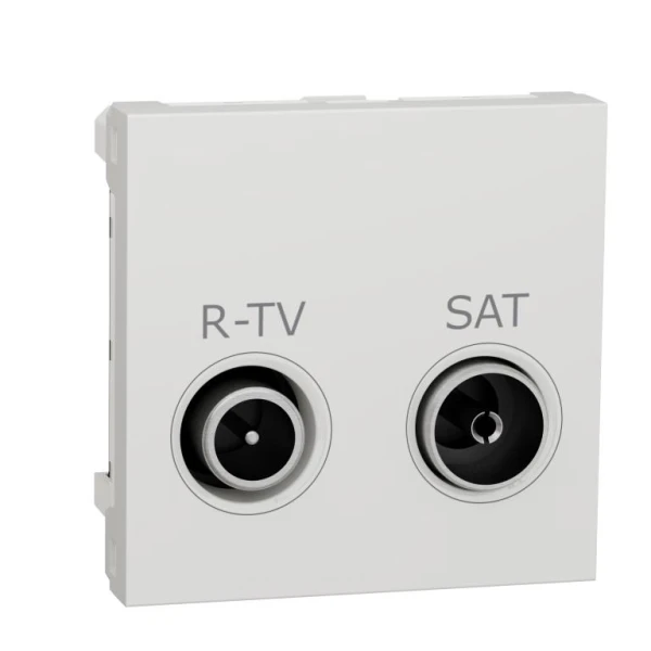 Розетка R-TV SAT прохідна, 2 модулі біля NU345618 Unica New Schneider Electric