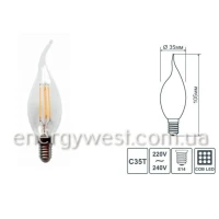 Світлодіодна лампа свічка на вітрі 4W LM393 Lemanso