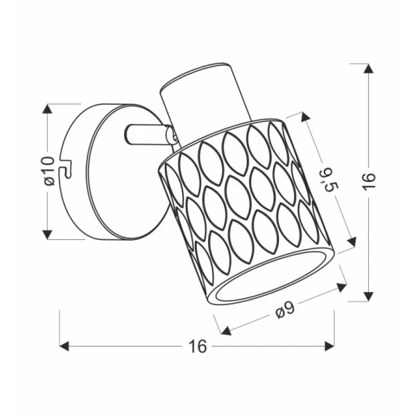 Бра Candellux Bill E27 чорний 91-27375 - Фото 3