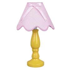Candellux LOLA E27 жовтий 41-84354. Настільна лампа декоративна