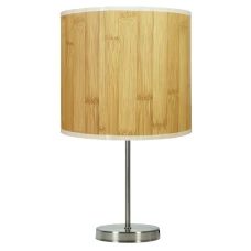 Candellux TIMBER E27 нікелевий 41-56712. Настільна лампа декоративна