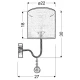 Бра Candellux BRAVA E27 сірий 21-23230