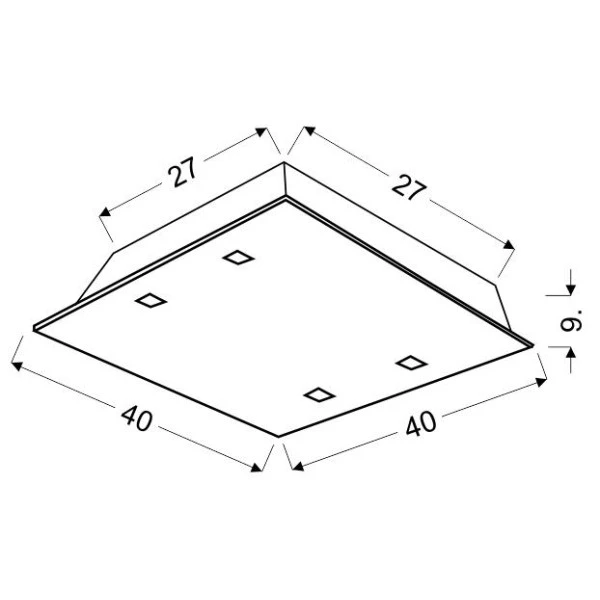 Світильник стельовий Candellux ARTY E27 хром 10-61010 - Фото 2