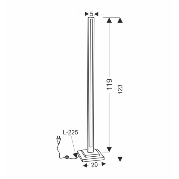 Торшер Candellux ALSET 4000К коричневий 51-06219 - Фото 3
