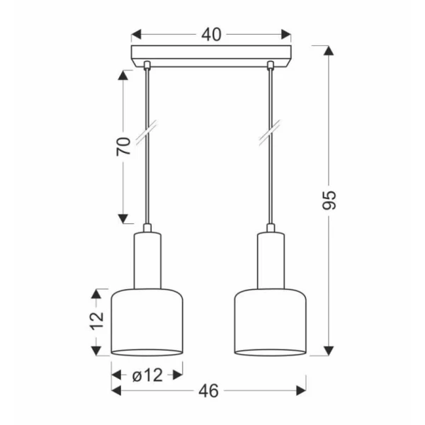 Підвісний світильник Candellux Isar Е27 чорний 32-21304 - Фото 2