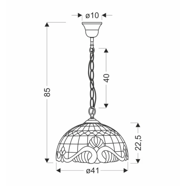 Підвісний світильник Candellux Marsala E27 латунний 31-20673 - Фото 2
