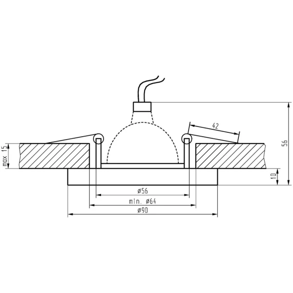Точковий світильник врізний Candellux SS-15 MR16 фіолетовий, хром 2250123 - Фото 2