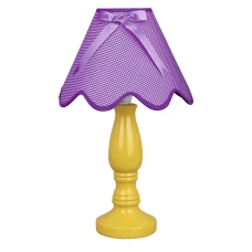 Candellux LOLA E27 жовтий 41-84378. Настільна лампа декоративна