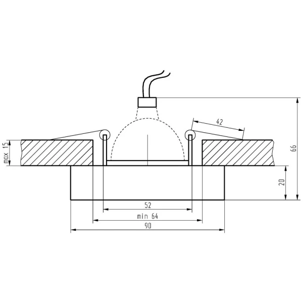 Точковий світильник врізний Candellux SS-16 MR16 коричневий 2244375 - Фото 3