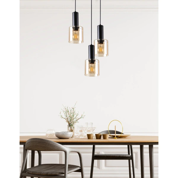 Підвісний світильник Candellux Isar Е27 чорний 33-21328 - Фото 2