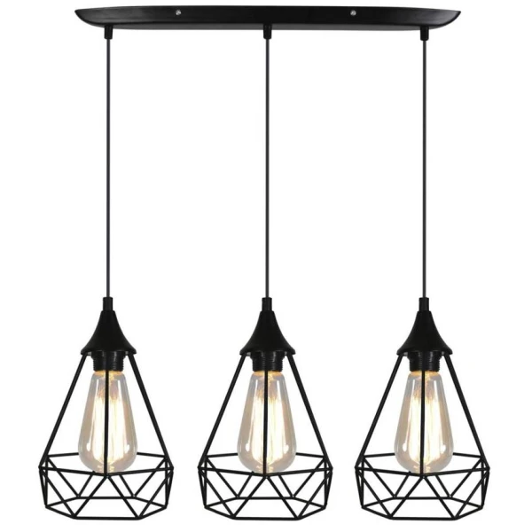 Підвісний світильник Candellux Ggraf Е27 чорний 33-62901 - Фото 2