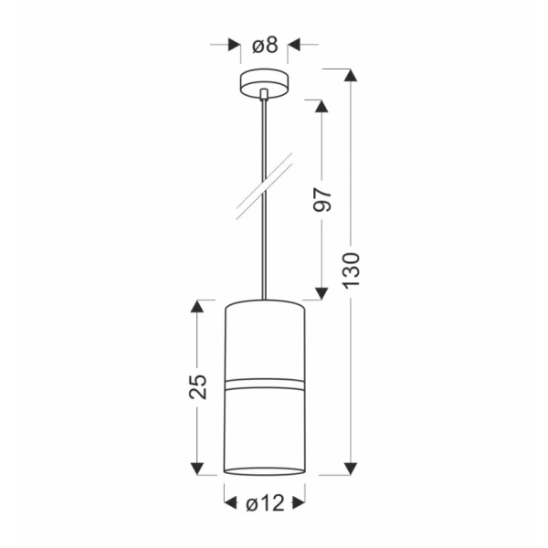 Підвісний світильник Candellux GINA E27 чорний 31-19639 - Фото 3