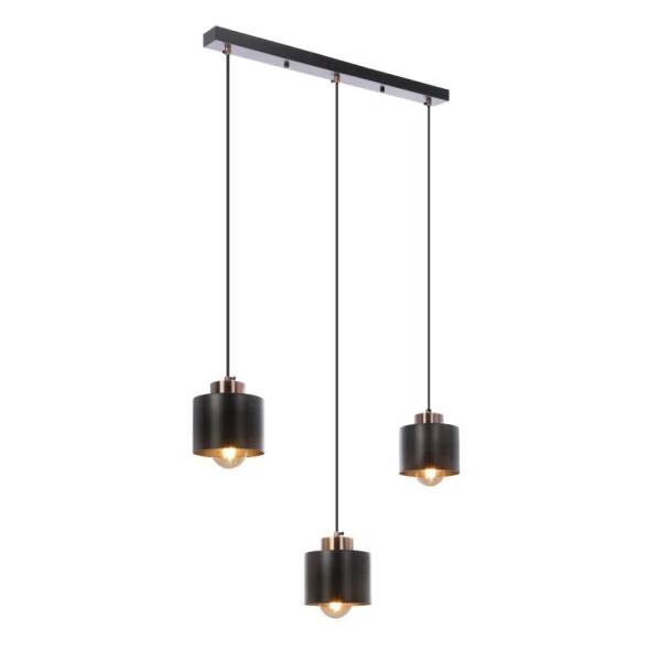 Підвісний світильник Candellux OLENA E27 чорний, мідний 33-79022 - Фото 3