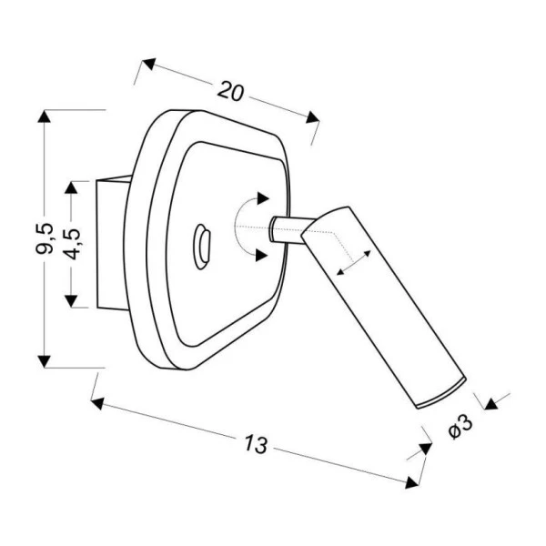 Підсвітка стін Candellux MIRACLE 3, 6 Вт 4000К чорний 22-75796 - Фото 2