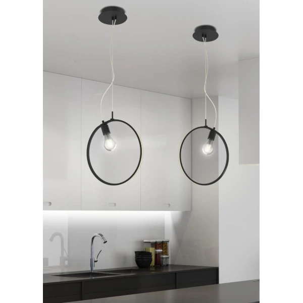 Підвісний світильник Candellux SKIROS E27 4000К чорний A0024-321 - Фото 2