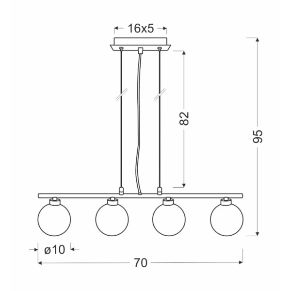 Підвісний світильник Candellux RAISA G9 хром 34-01399 - Фото 2