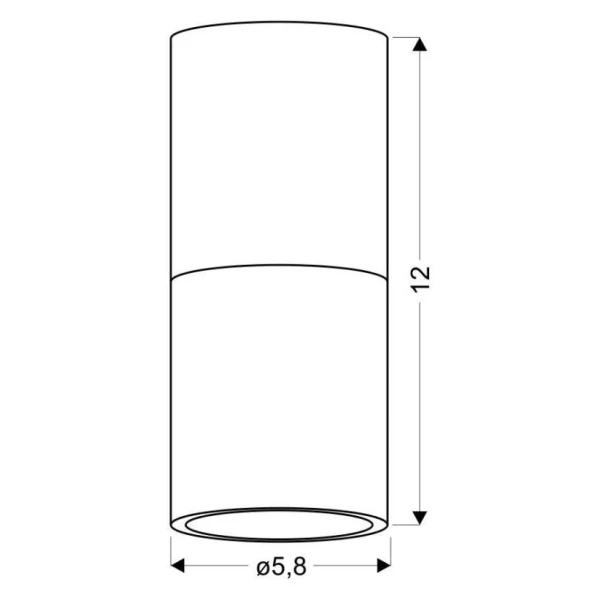 Світильник точковий накладний Candellux TUBA GU10 чорний 2281728 - Фото 4