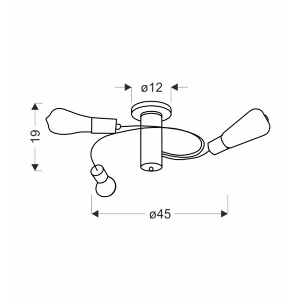 Люстра пристельова Candellux FILETTA E27 чорний 33-00828 - Фото 2
