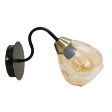 Candellux UNICA E27 чорний, латунний 21-00866. Бра