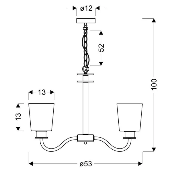 Люстра класична Candellux SCHUBERT E27 чорний, золотий 33-74232 - Фото 2
