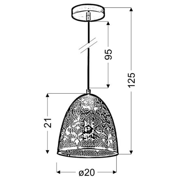 Підвісний світильник Candellux BENE E27 білий 31-70340 - Фото 3
