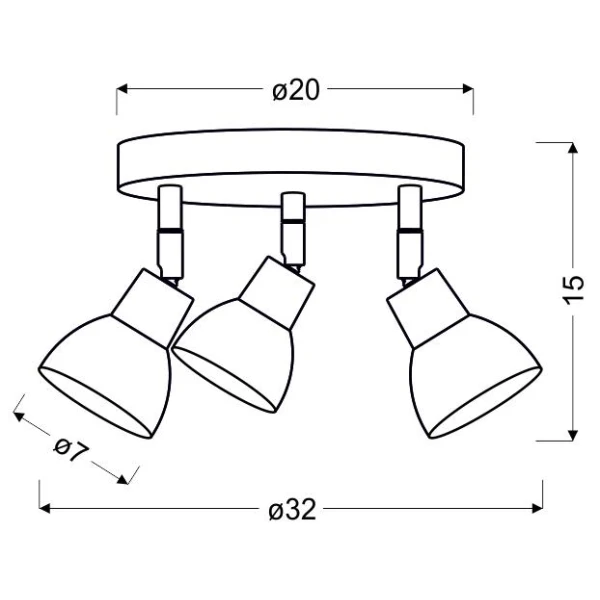 Світильник спот Candellux ROY 15 Вт хром 98-67678 - Фото 2