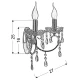 Бра Candellux AURORA E14 золотий, 22-98323