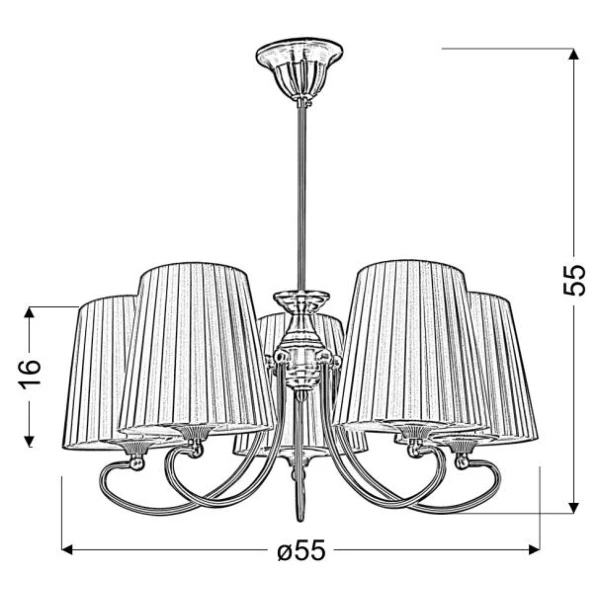 Люстра класична Candellux MOZART E27 латунний 35-34083 - Фото 3
