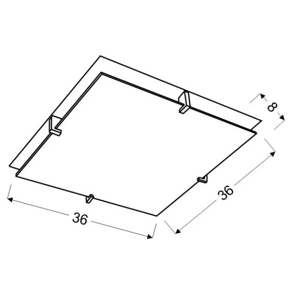 Світильник стельовий Candellux FIKUS E27 хром 10-12821 - Фото 2
