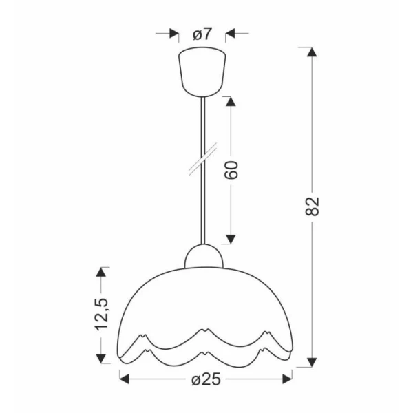 Підвісний світильник Candellux BRATEK E27 білий 31-17734 - Фото 4