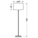 Торшер Candellux TIMBER E27 нікелевий 51-56705