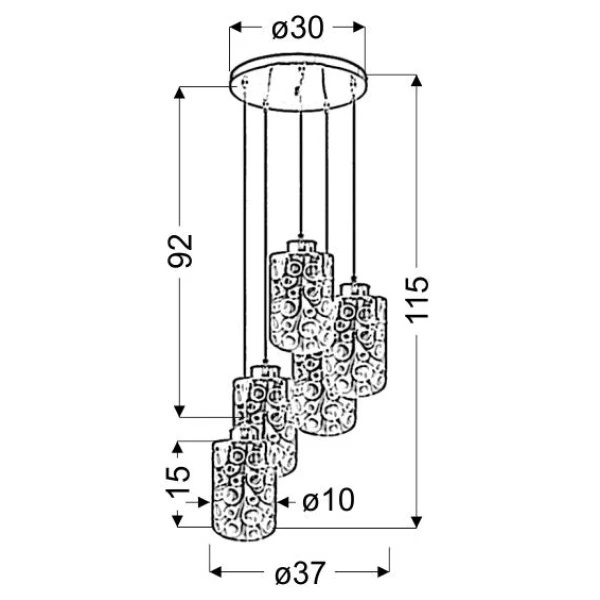 Підвісний світильник Candellux NOCTURNO E27 хром 35-57730 - Фото 3