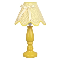 Candellux LOLA E14 жовтий 41-04680. Настільна лампа декоративна