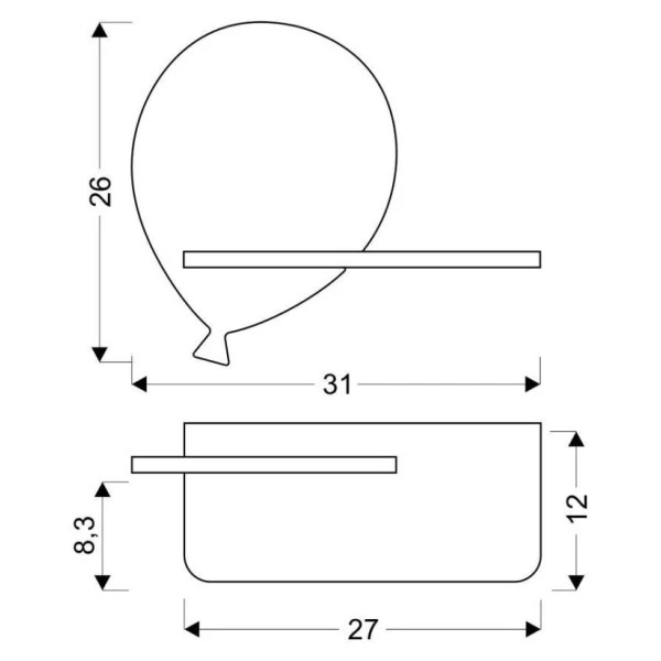 Бра Candellux BALOON 4 Вт 4000К бежевий 21-85108 - Фото 3