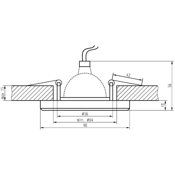Точковий світильник врізний Candellux SS-13 GU10 хром, 99-48325 - Фото 2