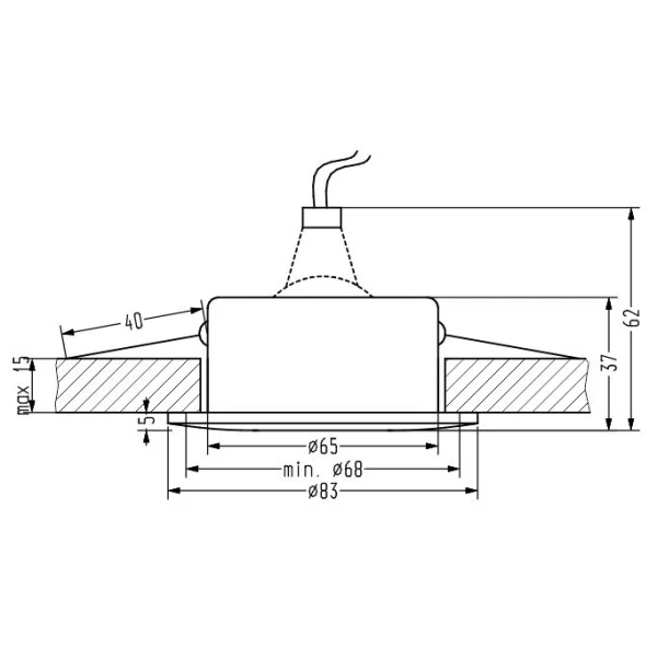 Точковий світильник врізний Candellux SH-12 MR16 нікелевий 2258928 - Фото 3
