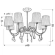 Люстра класична Candellux SORENTO E14 хром 38-38067