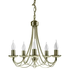 Candellux MUZA E14 латунний 35-69170. Люстра свічка